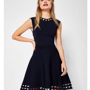 Ted Baker London Kathryn Cutwork Knit Skater Dress